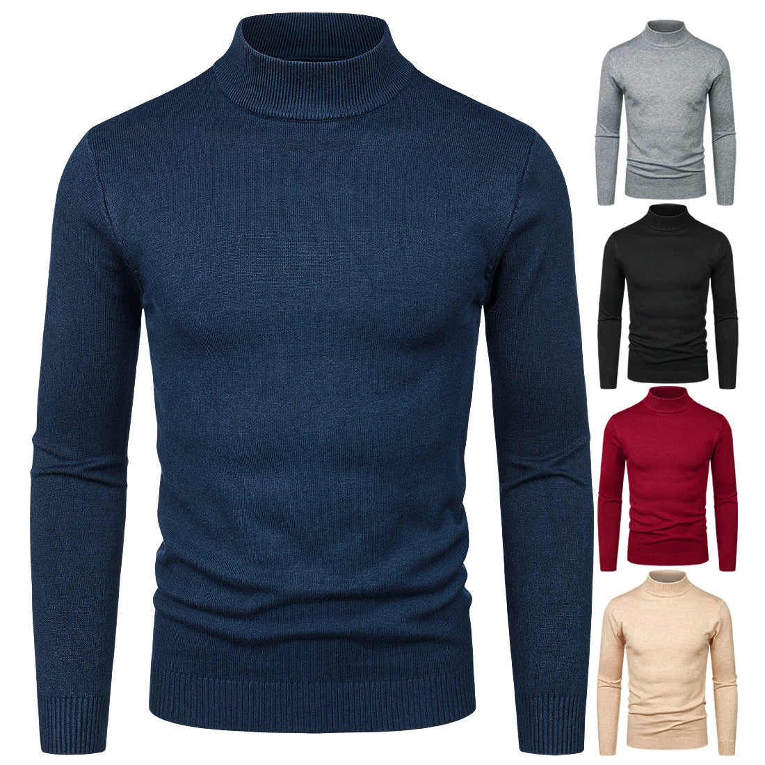 Herren Rollkragenpullover aus hochwertiger Wolle