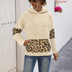 Damen Kuschel-Hoodie mit tierischem Muster und praktischen Seitentaschen R&B