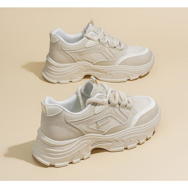 Damen Chunky Sneakers mit dämpfender Sohle und atmungsaktiver Obermaterialstruktur