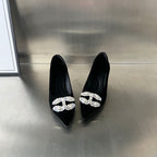 Damen Elegante Pumps mit glamourösem Strassbesatz R&B