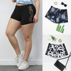 Damen lässiges Cropped T-Shirt mit Wolkenmuster R&B
