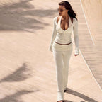 Damen Bequemer Jumpsuit mit langem Arm und Raffung R&B