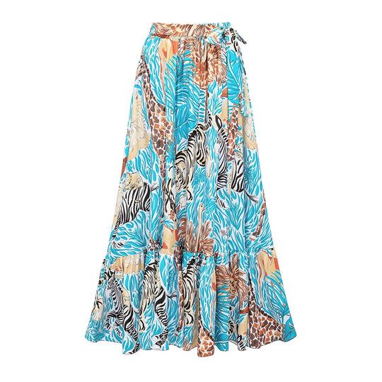 Damen Einteiler Badeanzug mit tierischem Print und eleganter Taillierung R&B