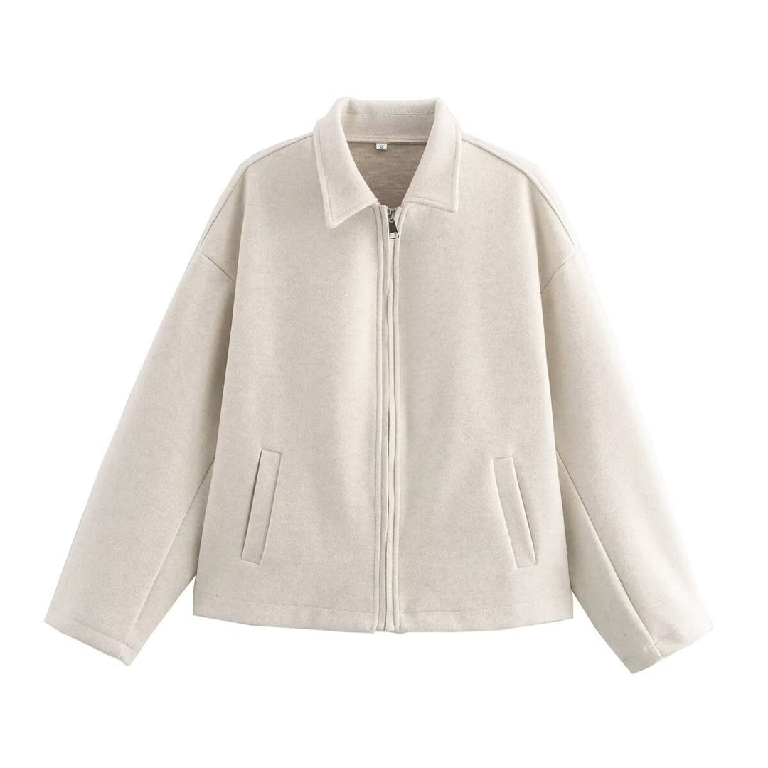 Damen lässige Übergangsjacke mit praktischem Reißverschluss und aufgesetzten Taschen R&B