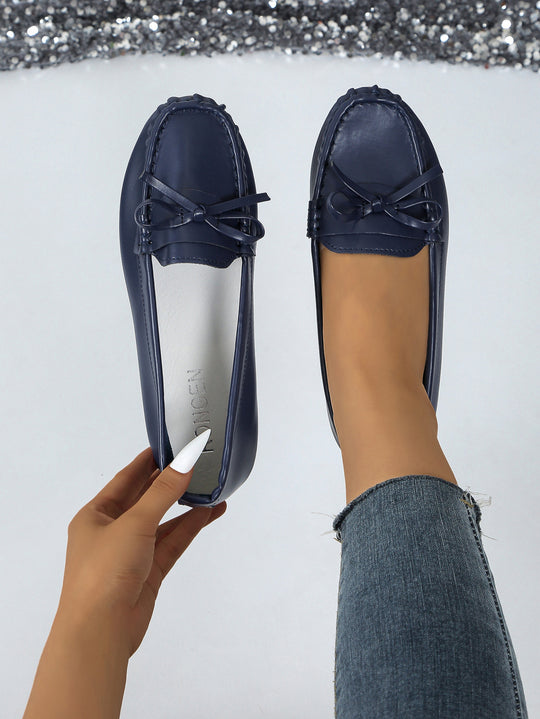 Damen Mokassins mit elegantem Schleifenakzent und weicher Sohle R&B