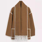 Damen Fransenjacke mit eleganter Saumverzierung R&B