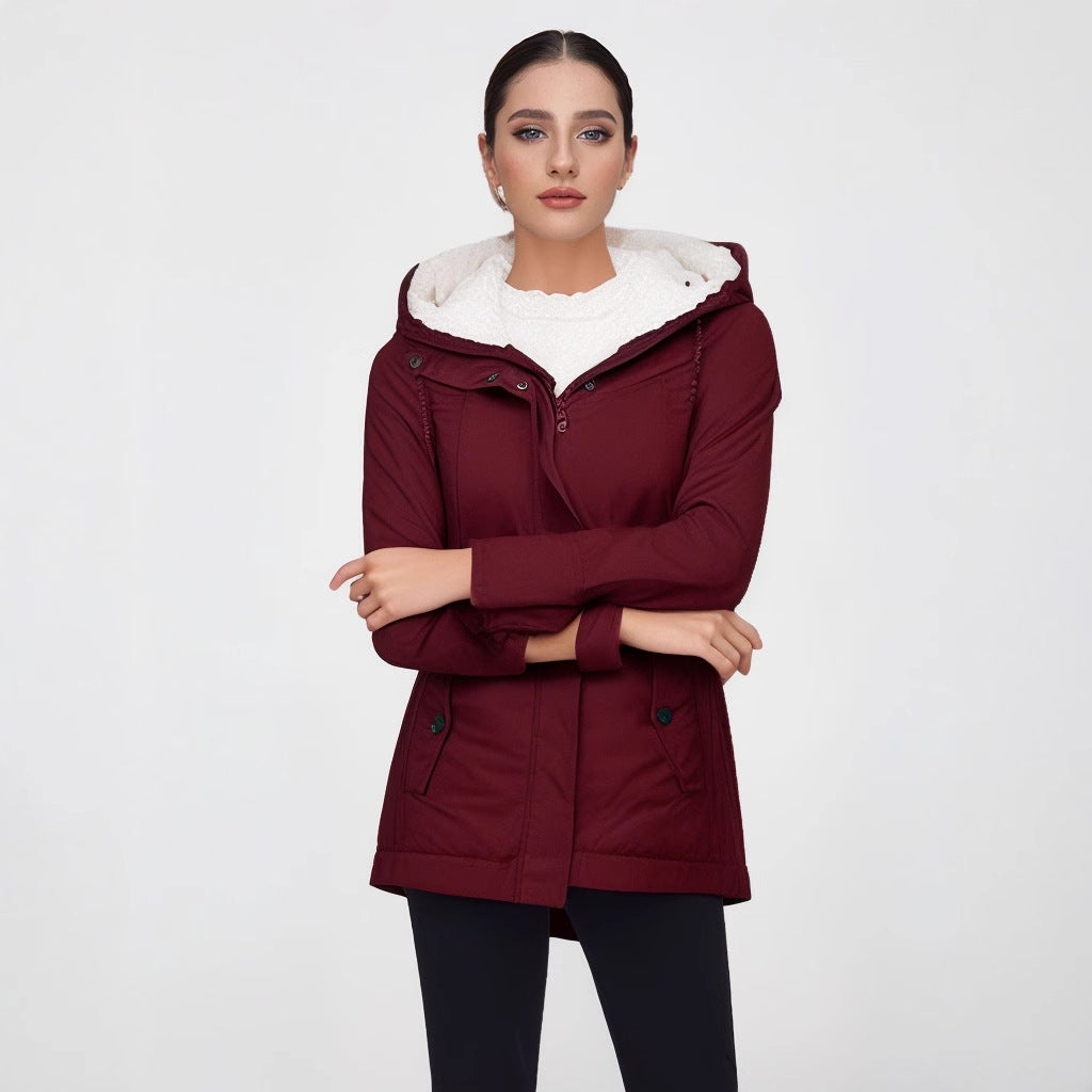 Damen warme Outdoor-Jacke mit kuscheligem Futter R&B