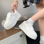 Damen hochbordige Sneaker mit elegantem Design und gepolsterter Sohle R&B