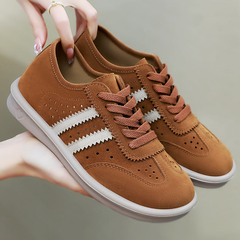 Damen Sneaker mit atmungsaktivem Veloursleder und gepolstertem Fußbett R&B