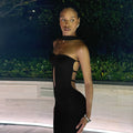 Damen Eleganter Bodycon Jumpsuit mit Cut-Out-Details R&B
