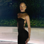 Damen Eleganter Bodycon Jumpsuit mit Cut-Out-Details R&B