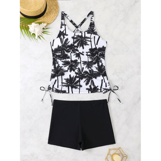 Damen Tankini-Set mit floralem Oberteil und sportlichem Schnitt R&B
