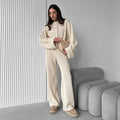 Damen Modisches und bequemes Strick-Ensemble mit weitem Schnitt R&B