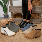 Damen Stiefeletten mit elegantem Reißverschluss und komfortablem Blockabsatz R&B