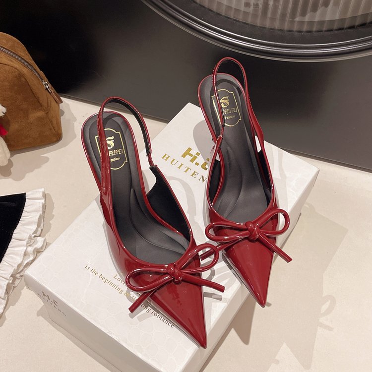Damen elegante Slingback-Pumps mit Schleifen-Detail R&B