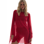 Damen transparenter Kaftan mit weitem Schnitt R&B