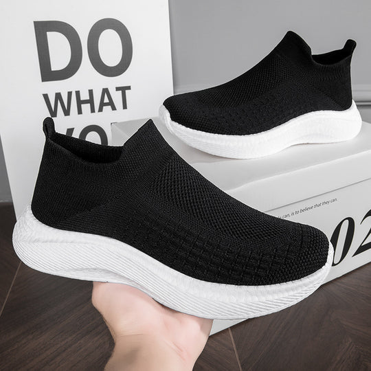 Damen Sneakers mit elastischem Strick-Obermaterial und rutschfester Sohle R&B