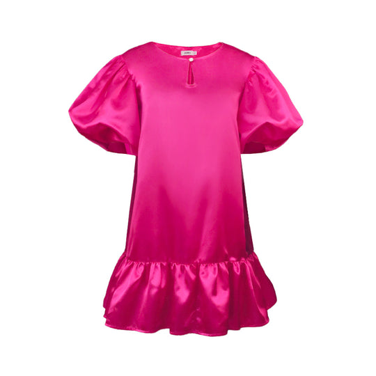 Damen Puffärmel Kleid R&B