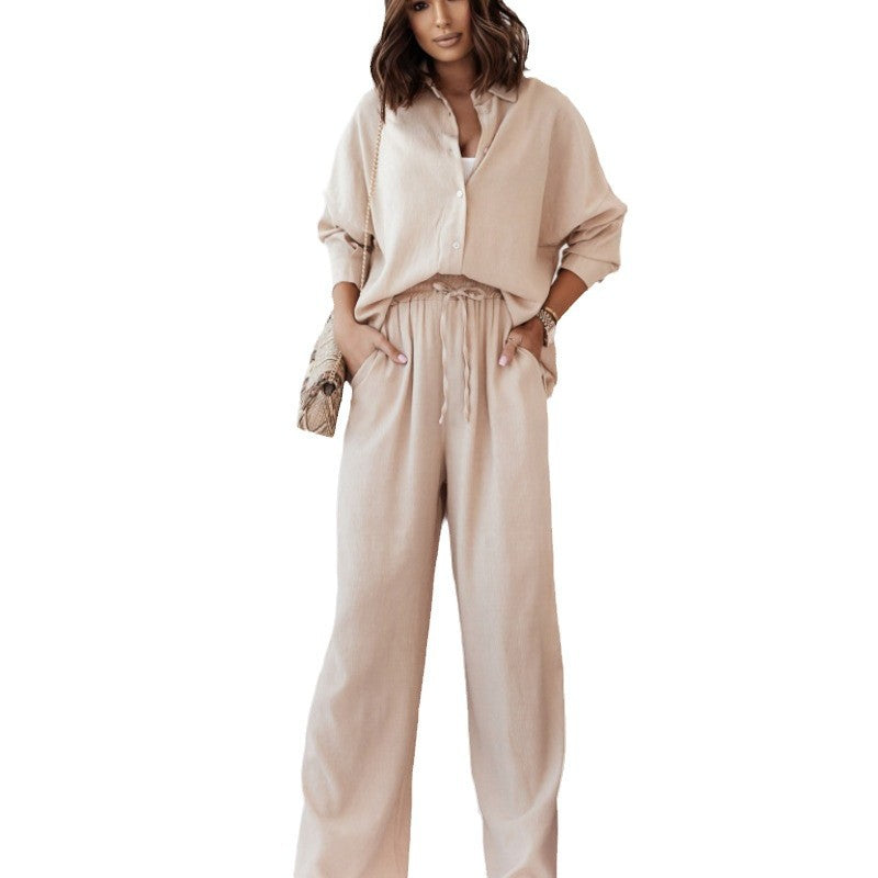 Damen Elegantes Freizeitanzug-Set mit lockerem Schnitt und feinem Stoff R&B