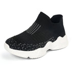 Damen Sneaker mit atmungsaktivem Strick-Obermaterial und rutschfester Sohle