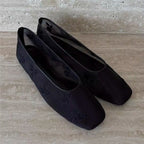 Damen Ballerinas mit floralem Design aus feinem Netzmaterial