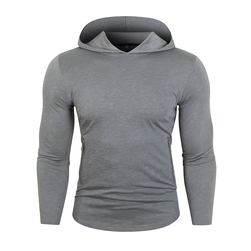 Herren Sportlicher Kapuzenpullover mit funktionalen Reißverschlusstaschen