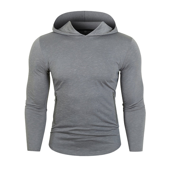 Herren Sportlicher Kapuzenpullover mit funktionalen Reißverschlusstaschen R&B