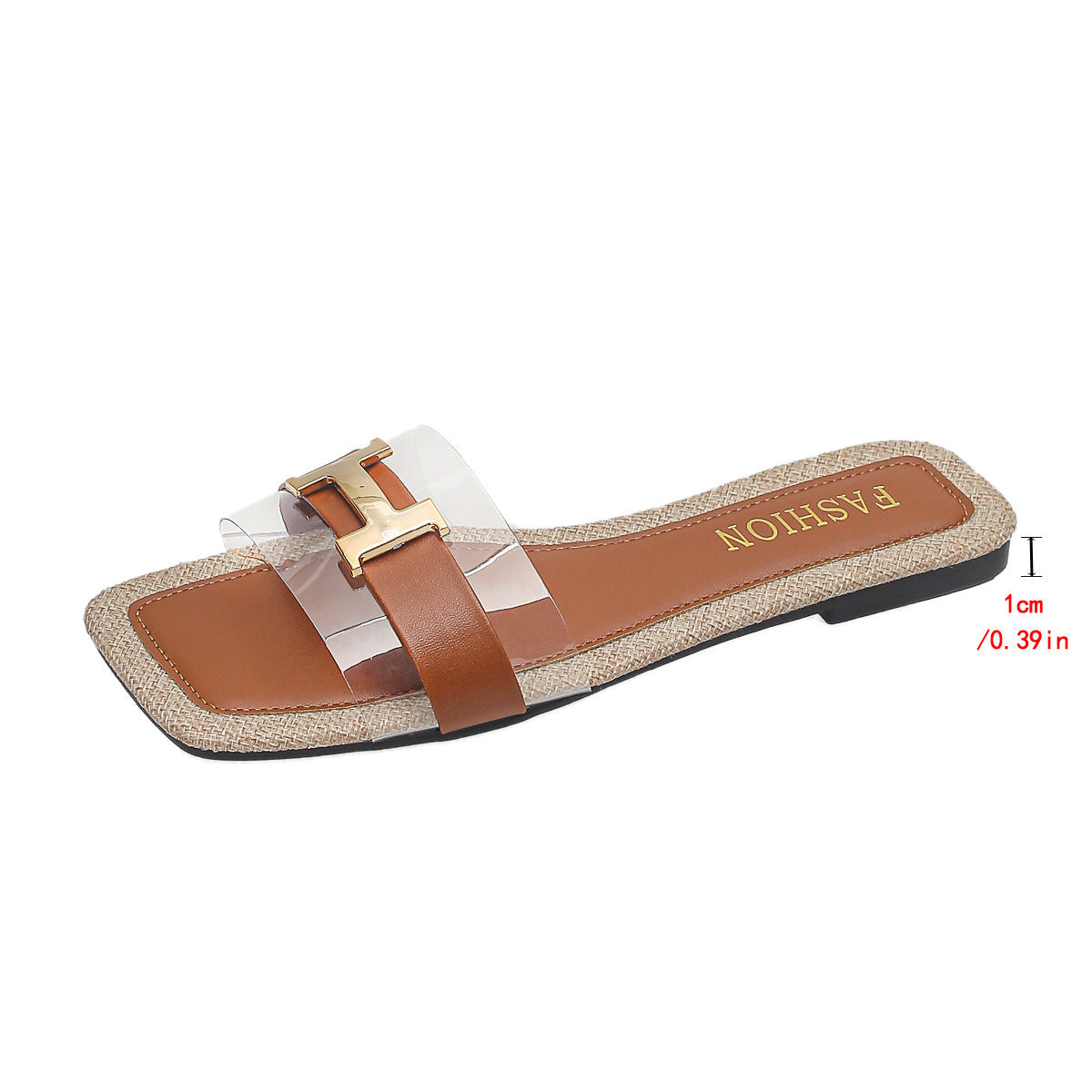 Damen Transparente Sandalen mit eleganter Schnallenverzierung EB
