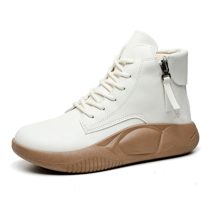 Damen modische High-Top Sneakers mit seitlichem Reißverschluss R&B