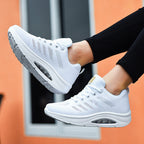 Damen nan atmungsaktiver Strick-Gehkomfort-Sneaker mit integrierter Luftfederung und ergonomischer Rockersohle R&B