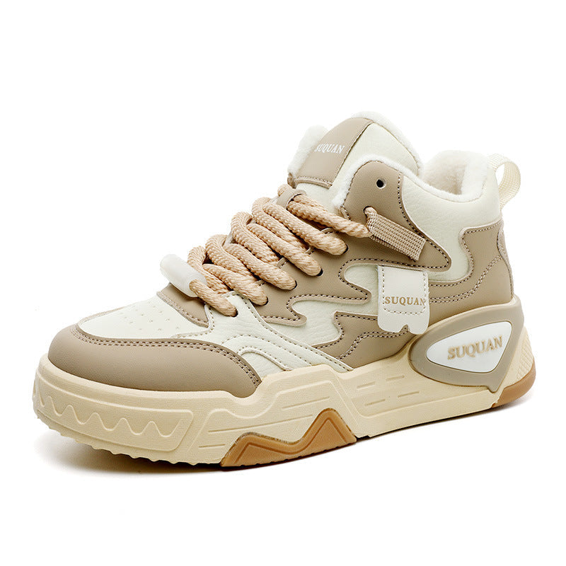 Damen modische High-Top Sneakers mit bequemer Dämpfung und griffiger Laufsohle R&B