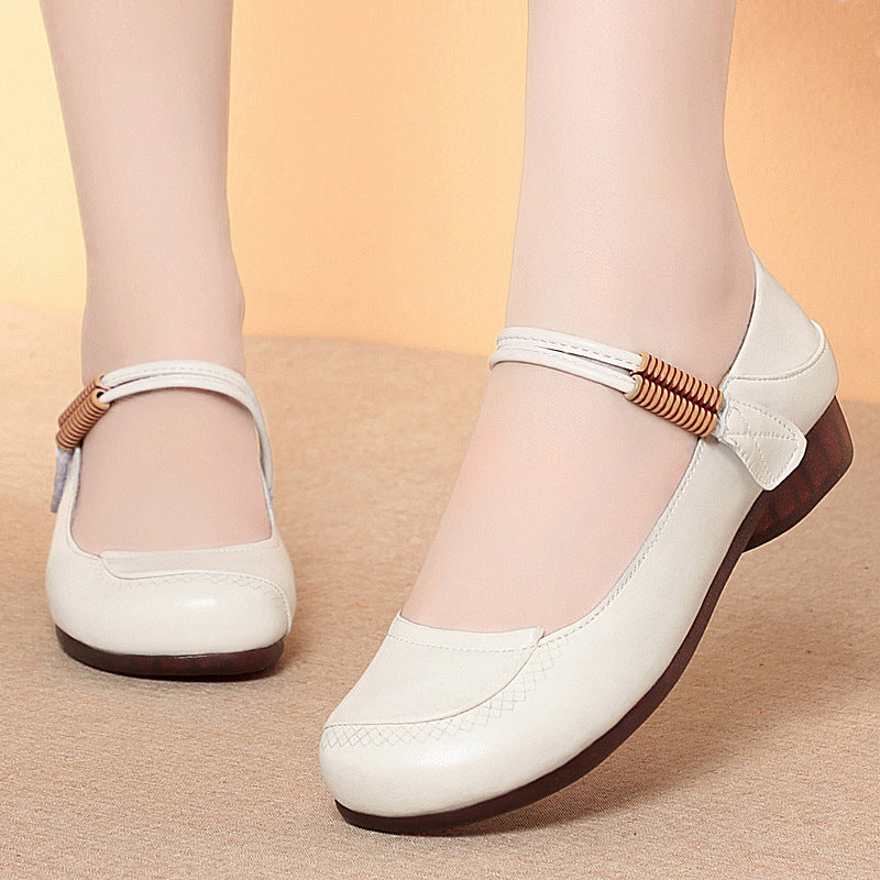Damen Ballerinas mit flexiblem Riemen und bequemem Fußbett R&B