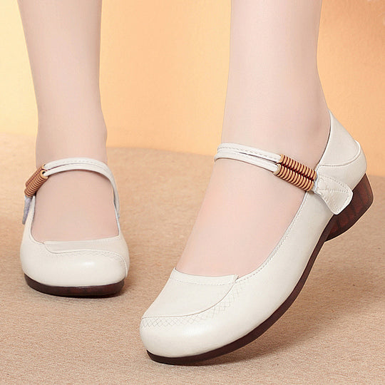 Damen Ballerinas mit flexiblem Riemen und bequemem Fußbett R&B