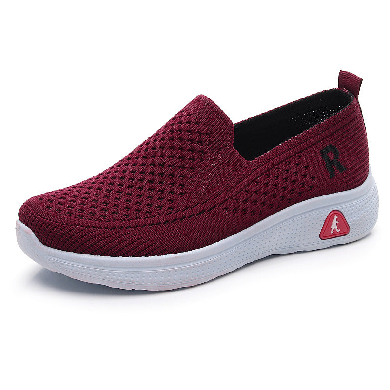 Damen Atmungsaktive Slip-On Freizeitschuhe mit rutschfester Sohle