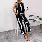 Damen Zweiteiliges Ensemble mit lässigem Schnitt und auffälligem Pinselstrichdesign R&B