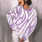 Damen Strickpullover mit modernem Streifenmuster und lässigem Schnitt R&B