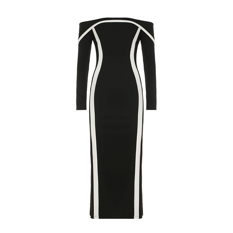 Damen Schickes Abendkleid mit Off-Shoulder Design R&B