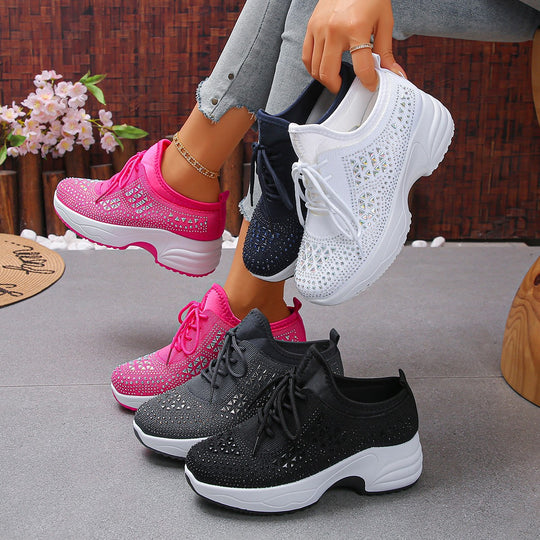 Damen Sportliche Sneaker mit atmungsaktivem Obermaterial und Komfortsohle R&B