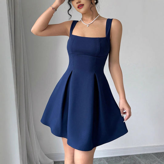 Damen Ballkleid mit quadratischem Ausschnitt und schwingendem Rock R&B