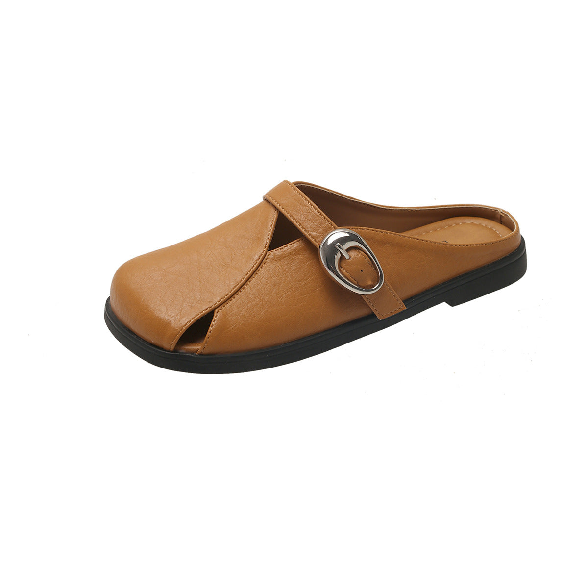 Damen Modische Mules mit verstellbarem Riemen und elastischer Sohle R&B