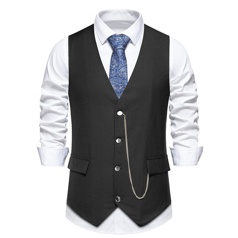 Herren elegante Weste mit feinen Details und modernen Akzenten R&B