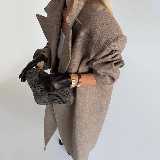 Damen eleganter Oversize-Trenchcoat R&B
