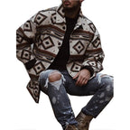 Herren gemusterte Freizeitjacke im modernen Look mit leichtem Futter R&B