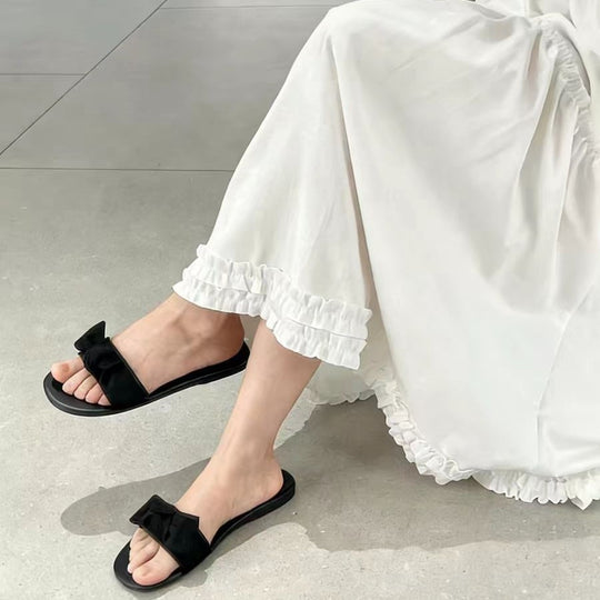 Damen modische Sandalen mit dekorativem Schleifenakzent R&B