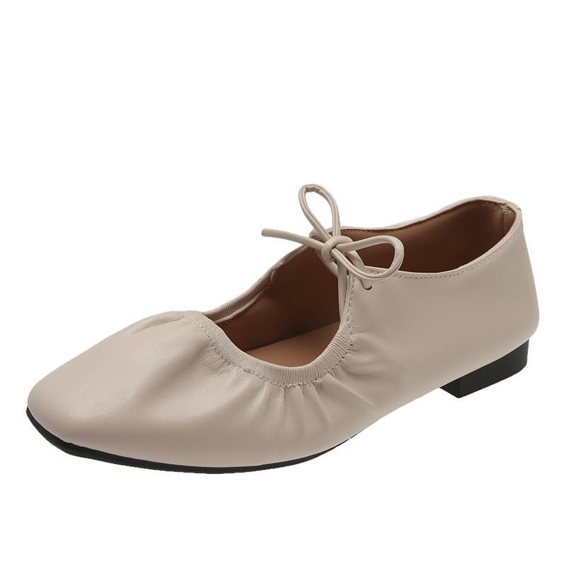 Damen Komfortable Ballerinas mit elastischem Riemen und modischem Knötchen-Detail R&B