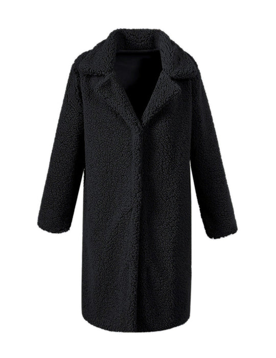 Damen Kuscheliger Oversized-Mantel aus Teddyfleece R&B