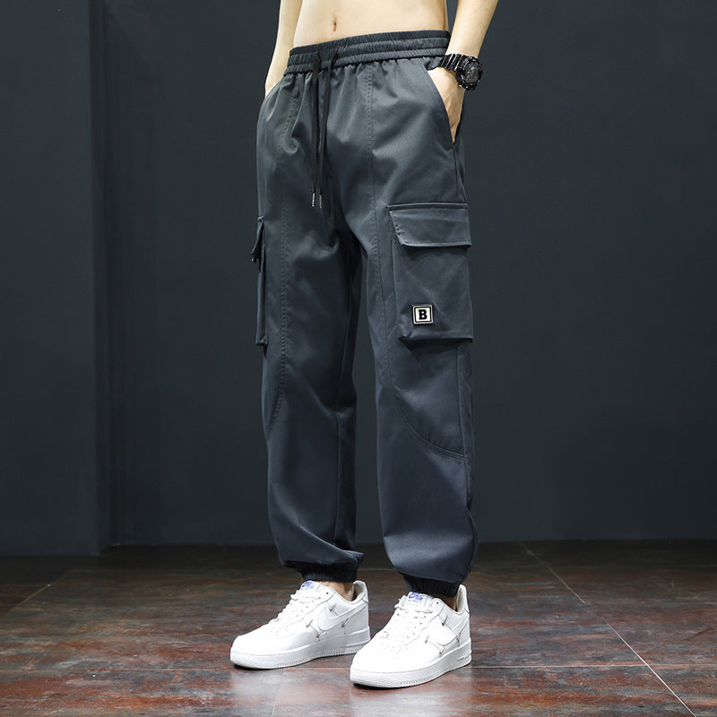 Herren Cargo-Hose mit praktischen Taschen und verstellbarem Bund