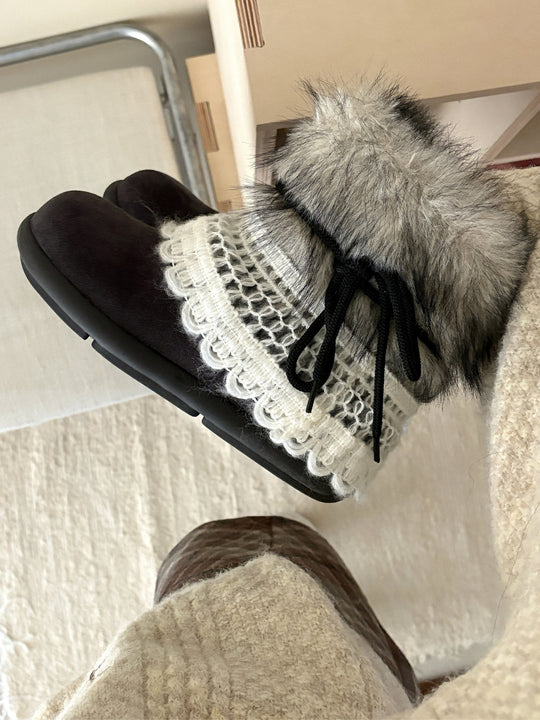 Damen Modische Winterstiefel mit kuscheligem Innenfutter und dekorativen Details R&B