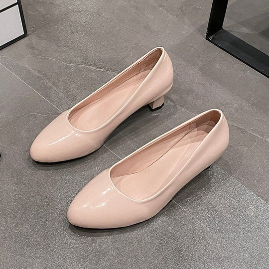 Damen elegante spitze Ballerinas mit bequemen Absatz R&B