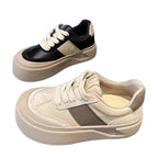 Damen Plateau Sneakers mit lässigem Retro-Design und weichem Obermaterial